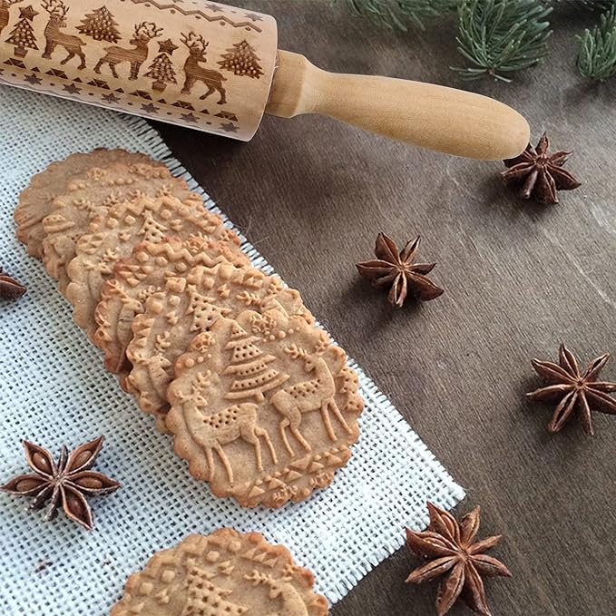 🎄Christmas Wooden Rolling Pins