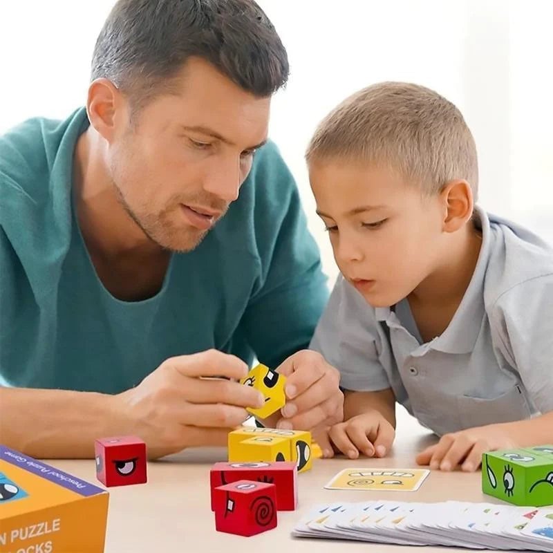 🎅Face-Changing Magic Cube Building Blocks