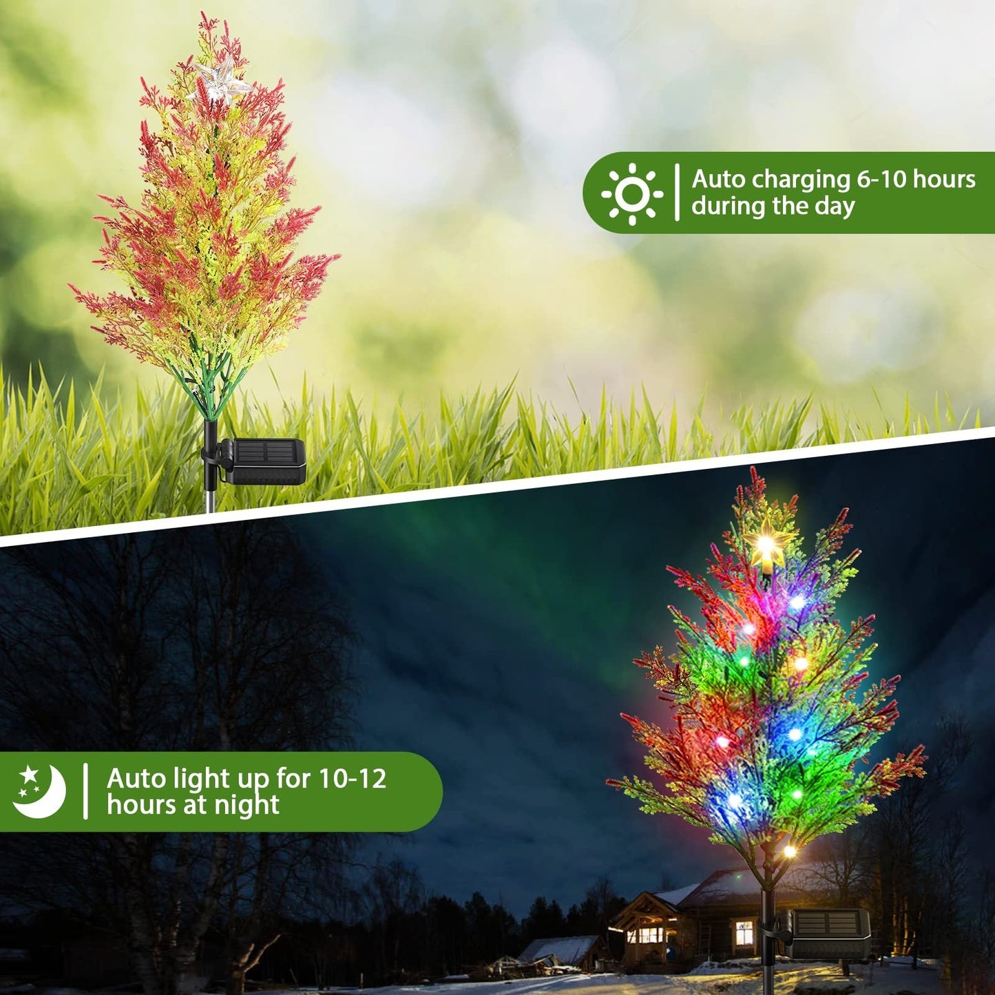 [🏆Fully Upgraded🏆]Solar Cypress Tree Light🌟