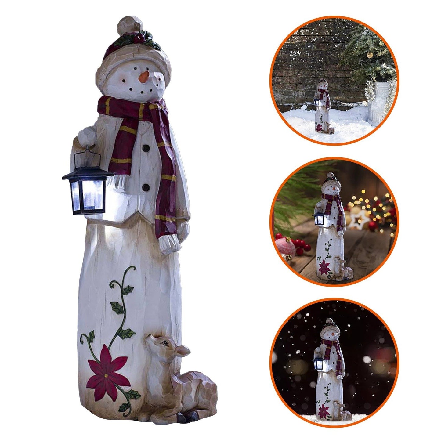 🎄Woodland Snowman with Electronic lamp