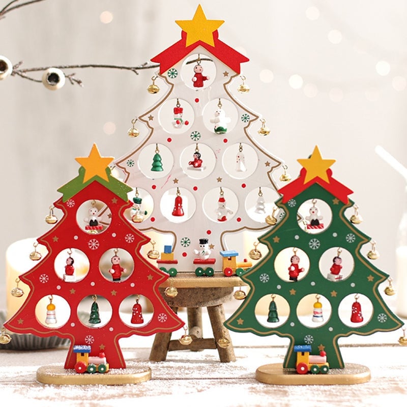 🎅DIY Wooden Mini Christmas Tree Set