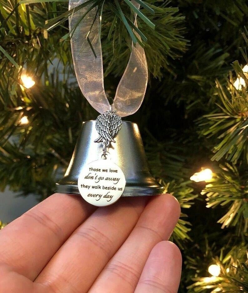 Memorial Ornaments Angel Wings Bell