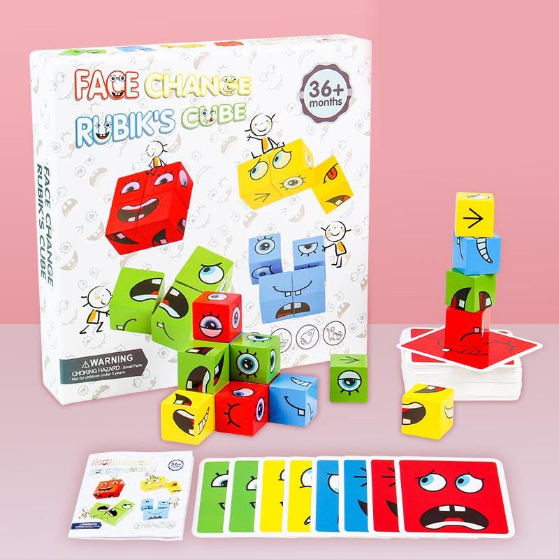 🎅Face-Changing Magic Cube Building Blocks