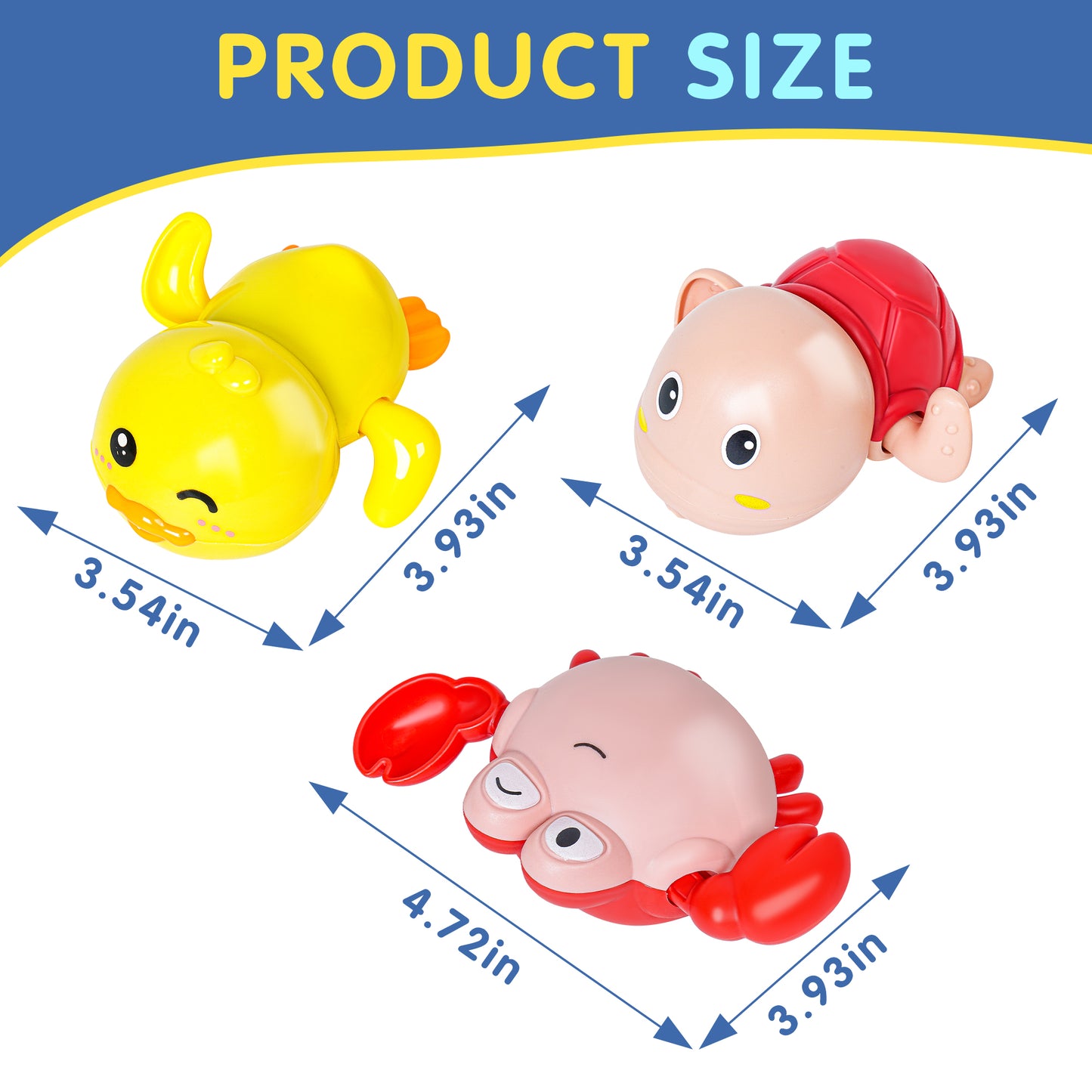 Baby Bath Toys 7 Packs Cute Swimming Toys