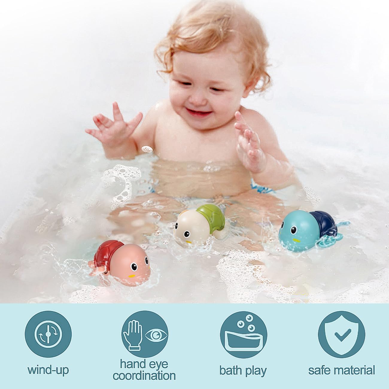 Wind-up Infant Bathtub Toys, 3 Pack