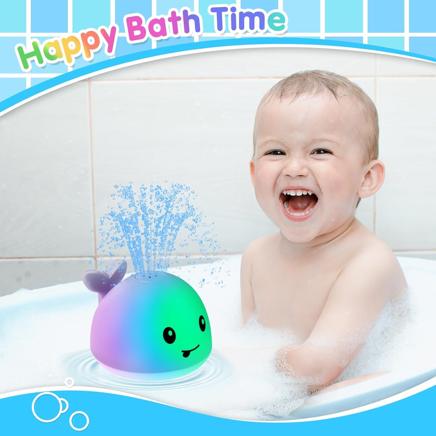 Baby Whale Spray water Bath Toy Rechargeable