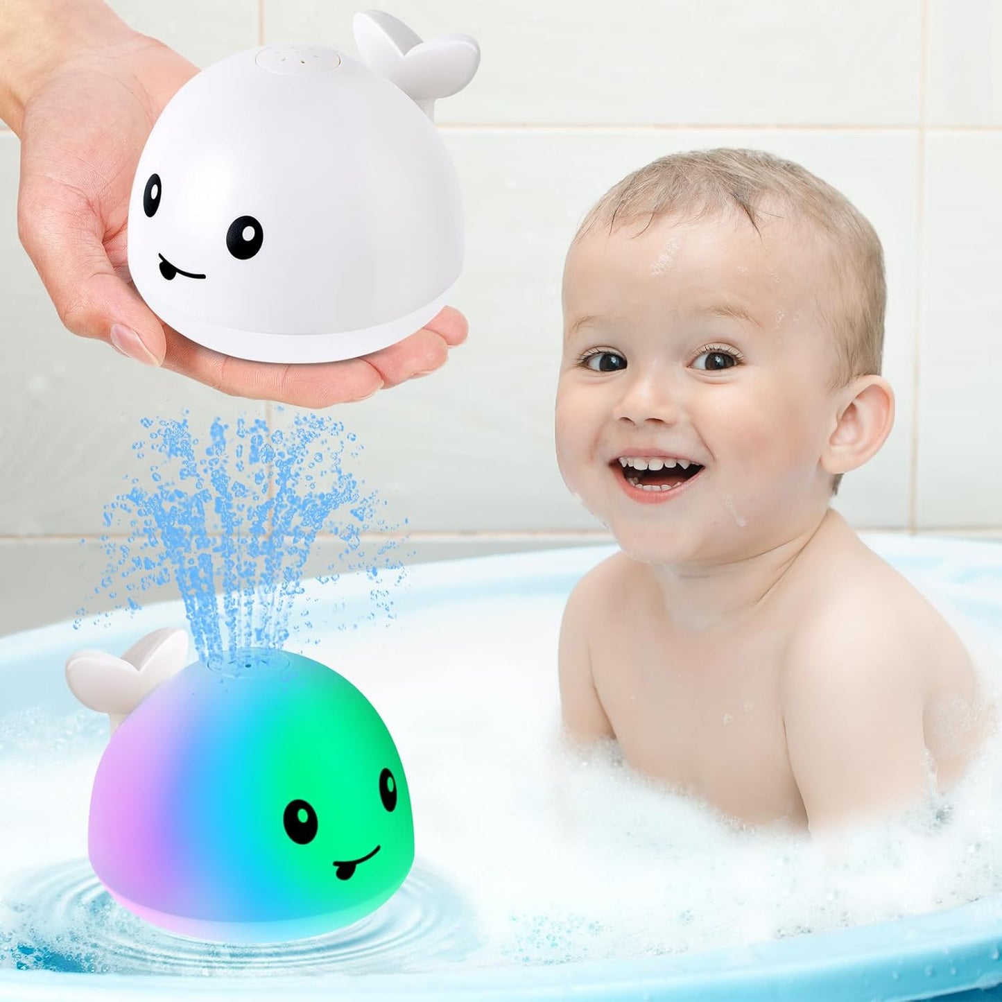 Baby Whale Spray water Bath Toy Rechargeable