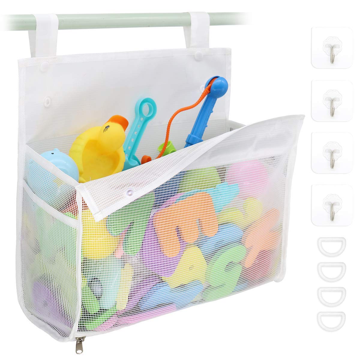 Bottom Zipper Bathtub Toy Storage Bag