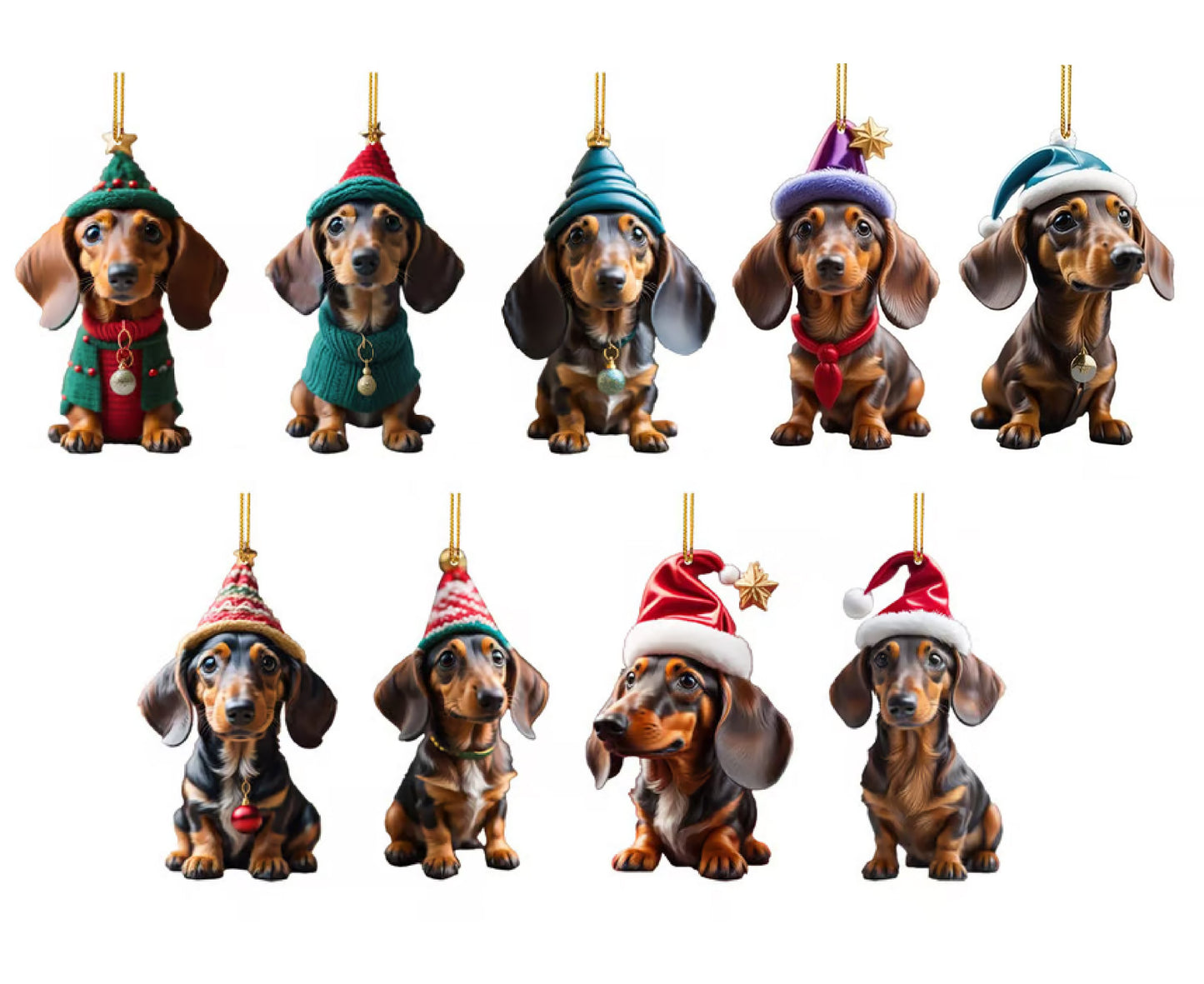 Cute dog ornaments(2D Flat)