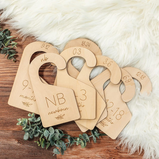 Beautiful Wooden Baby Closet Dividers - Double-Sided