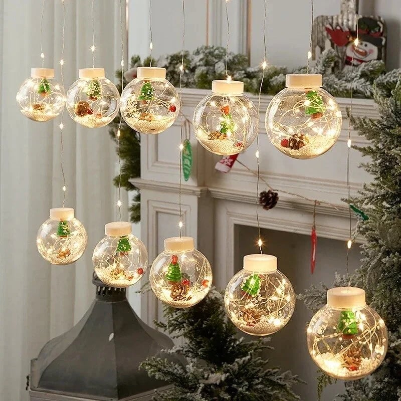 Christmas Led Wishing Ball String Lights Decorations