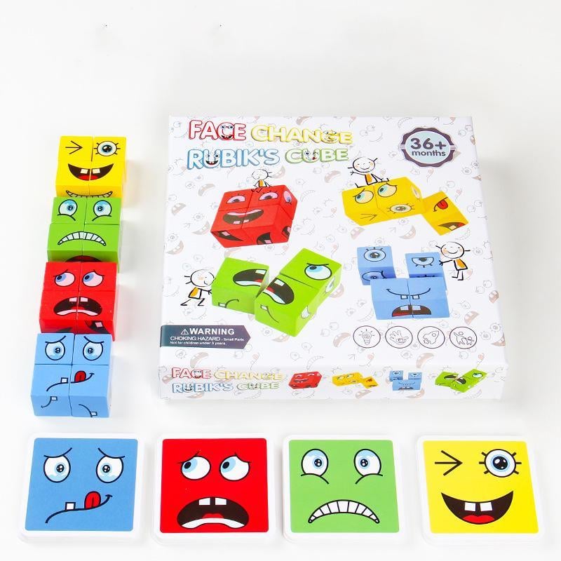 🎅Face-Changing Magic Cube Building Blocks