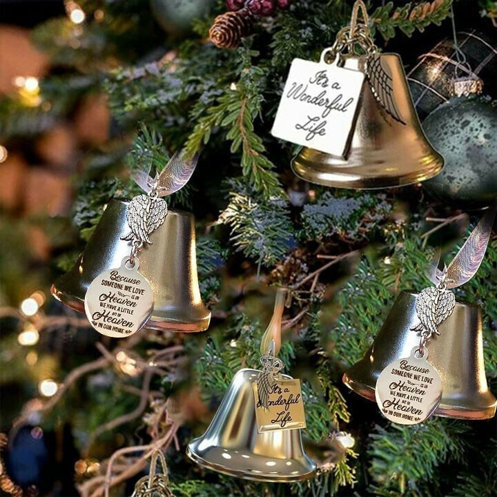 Memorial Ornaments Angel Wings Bell