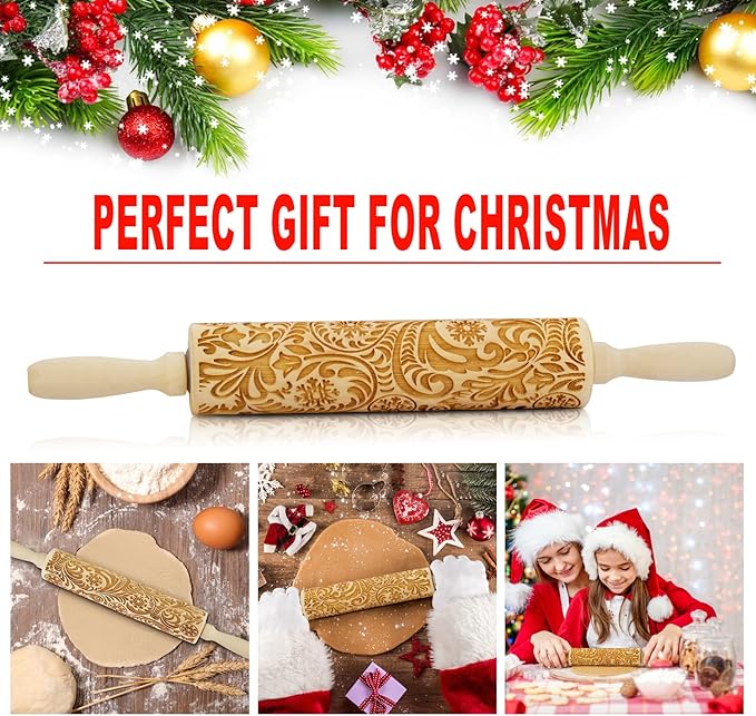 🎄Christmas Wooden Rolling Pins