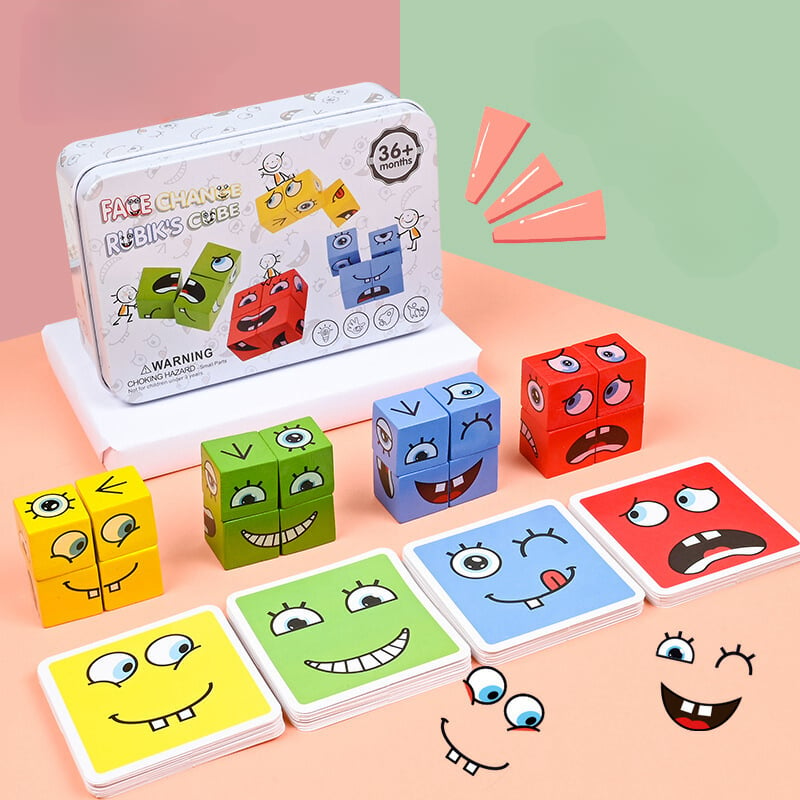 🎅Face-Changing Magic Cube Building Blocks